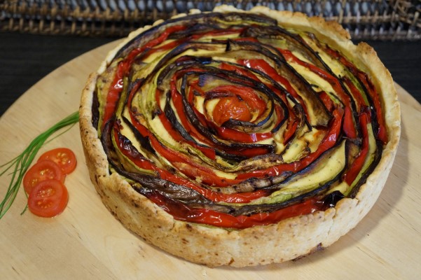 Quiche Lorraine με ψητά λαχανικά